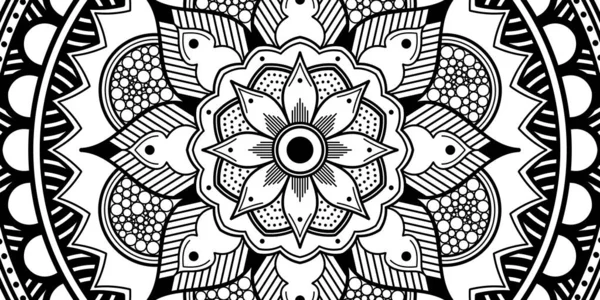 Mandala Decoratieve Ronde Ornament Kan Worden Gebruikt Voor Wenskaart Telefoon — Stockvector