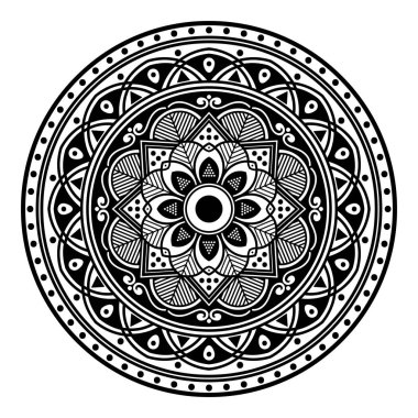 Boyama kitabı için Mandala. Arapça, Pakistan, Fas, Türkçe, Hindistan, İspanya motifleri