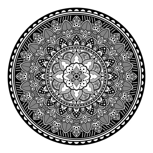 Mandala Para Colorear Libro Árabe Pakistán Marruecos Turquía India España — Archivo Imágenes Vectoriales