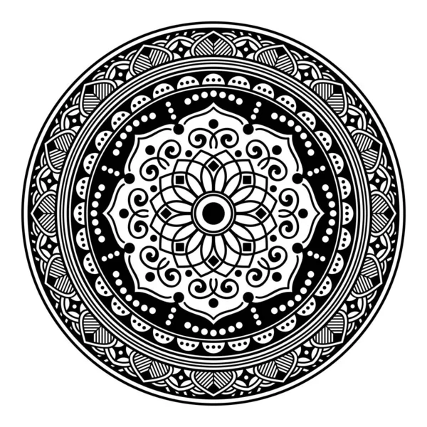 Mandala Para Colorir Livro Árabe Paquistão Marroquino Turco Indiano Espanha — Vetor de Stock