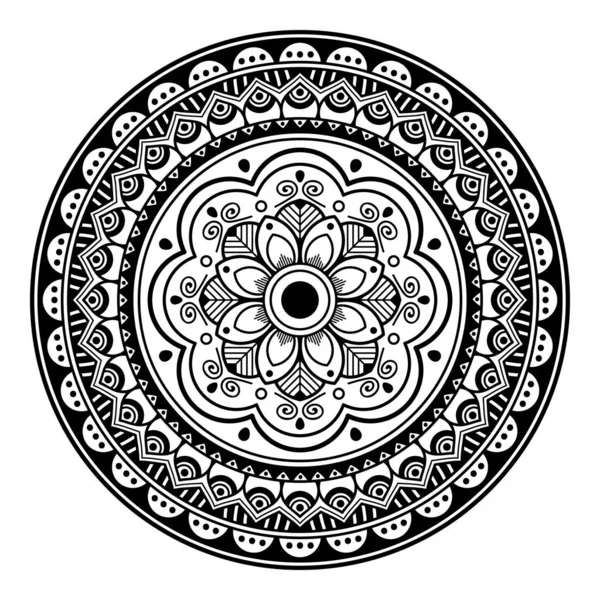 Mandala Pour Livre Colorier Arabe Pakistan Maroc Turc Inde Espagne — Image vectorielle