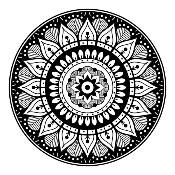 Mandala Voor Kleurboek Decoratieve Ronde Ornament Kan Gebruikt Worden Voor — Stockvector