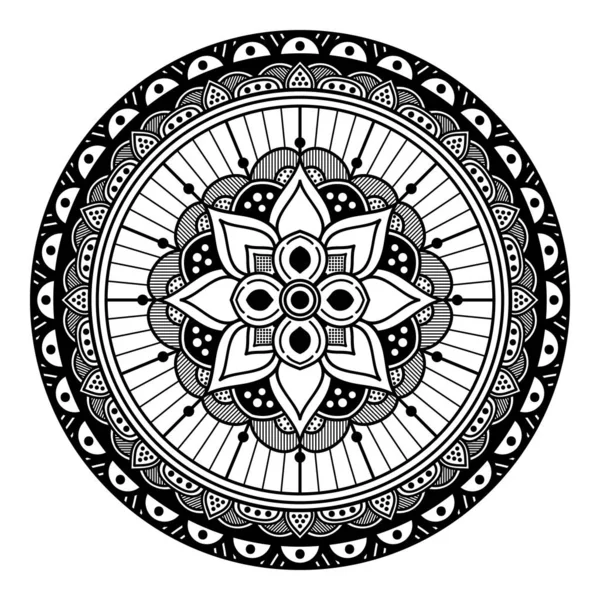 Mandala Coloring Book Decorative Ornament Can Used Coloring Book Greeting — 스톡 벡터