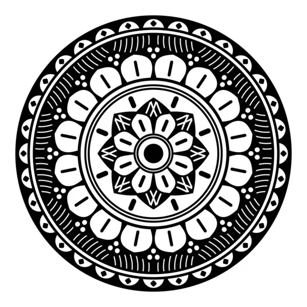 Mandala Pour Livre Colorier Ornement Rond Décoratif Peut Être Utilisé — Image vectorielle