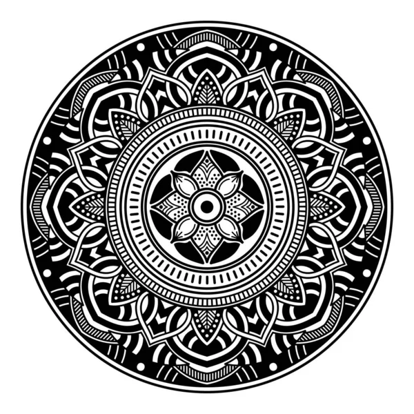 Mandala Pentru Carte Colorat Ornament Rotund Decorativ Poate Folosit Pentru — Vector de stoc