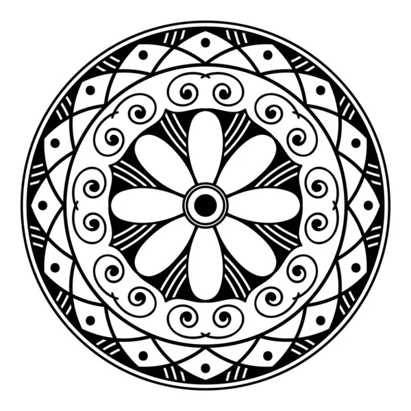 Mandala Para Colorear Libro Ornamento Redondo Decorativo Puede Utilizar Para — Archivo Imágenes Vectoriales