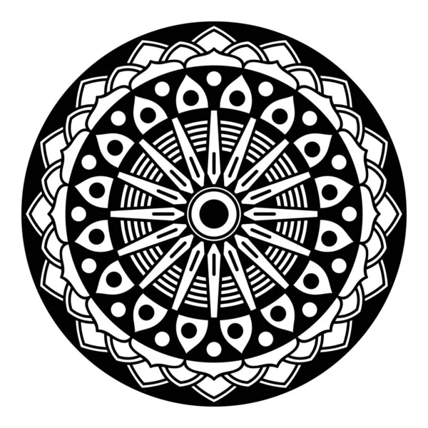 Mandala Für Malbuch Dekoratives Rundes Ornament Kann Für Malbücher Grußkarten — Stockvektor