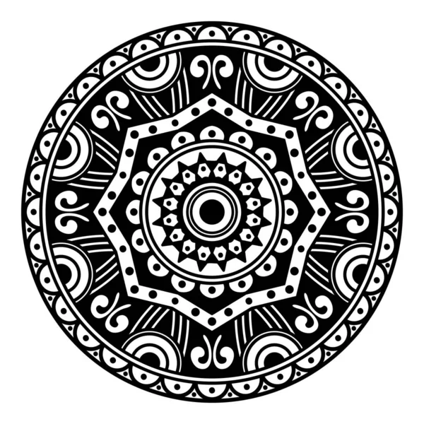 Mandala Para Colorir Livro Ornamento Redondo Decorativo Pode Ser Usado — Vetor de Stock