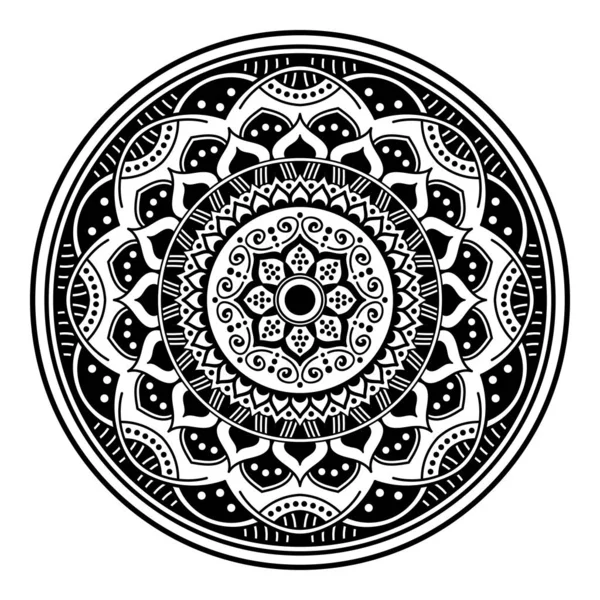 Mandala Para Colorear Libro Ornamento Redondo Decorativo Puede Utilizar Para — Archivo Imágenes Vectoriales