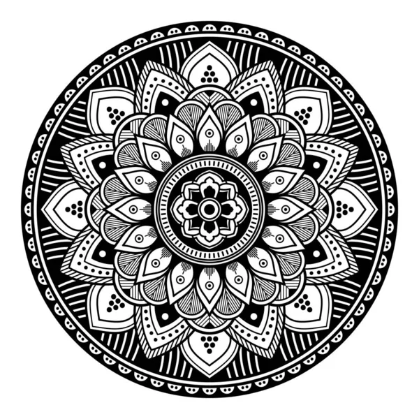 Mandala Ornamento Redondo Decorativo Puede Utilizar Para Tarjeta Felicitación Impresión — Vector de stock