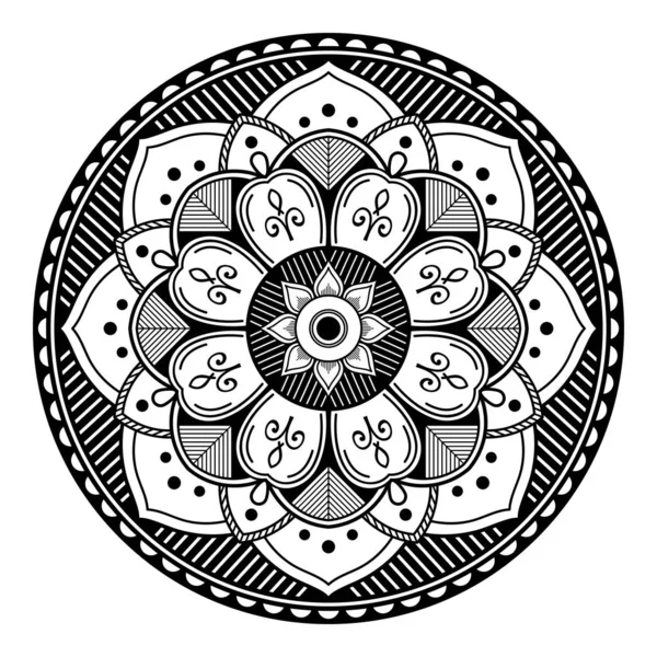 Mandala Ornamento Redondo Decorativo Puede Utilizar Para Tarjeta Felicitación Impresión — Vector de stock