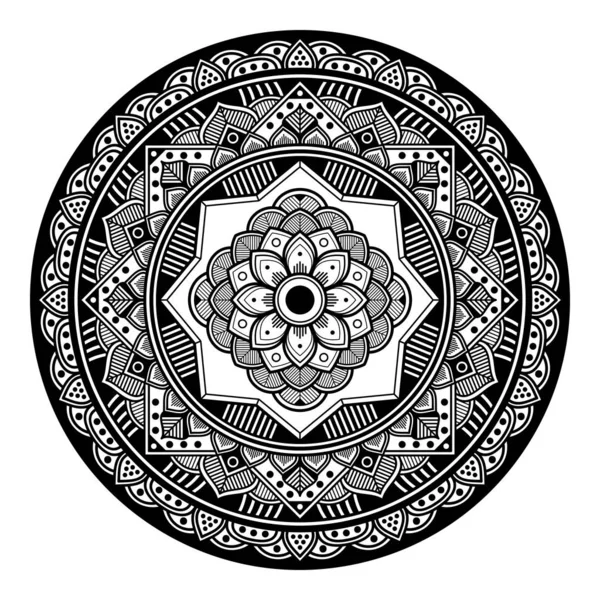 Mandala Ornamento Redondo Decorativo Puede Utilizar Para Tarjeta Felicitación Impresión — Archivo Imágenes Vectoriales