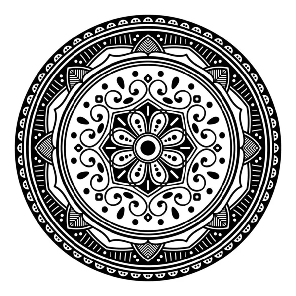 Mandala Ornamento Redondo Decorativo Puede Utilizar Para Tarjeta Felicitación Impresión — Vector de stock