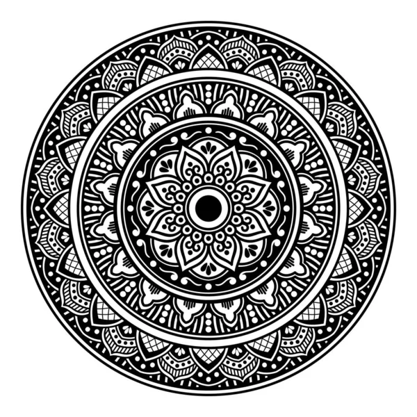 Mandala Ornamento Redondo Decorativo Pode Ser Usado Para Cartão Saudação — Vetor de Stock