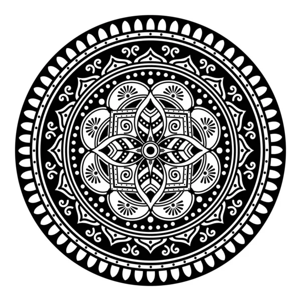 Mandala Ornamento Redondo Decorativo Pode Ser Usado Para Cartão Saudação — Vetor de Stock