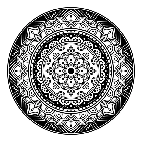 Mandala Decoratieve Ronde Ornament Kan Worden Gebruikt Voor Wenskaart Telefoon — Stockvector