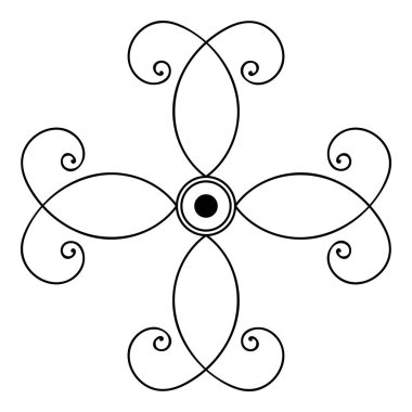 Mandala deseni siyah ve beyaz. İslam, Arapça, Pakistan, Fas, Türkçe, Hindistan, İspanya motifleri. El çizimi arka plan. Boyama kitabı ve tebrik kartı olarak kullanılabilir.