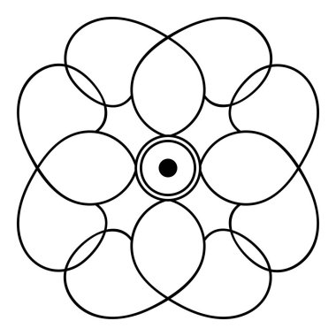Mandala deseni siyah ve beyaz. İslam, Arapça, Pakistan, Fas, Türkçe, Hindistan, İspanya motifleri. El çizimi arka plan. Boyama kitabı ve tebrik kartı olarak kullanılabilir.