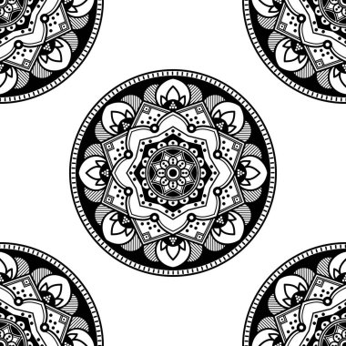 Renklendirme sayfası için soyut Vektör Mandala