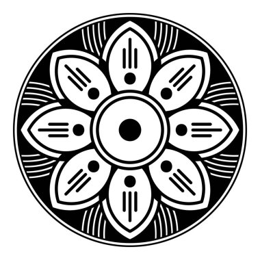 Renklendirme sayfası için soyut Vektör Mandala