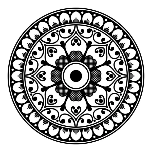 Mandala Vectorial Abstracto Para Colorear Página — Vector de stock