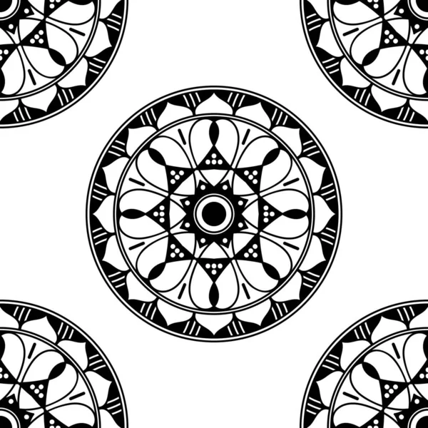 Abstrato Vector Mandala Para Colorir Página —  Vetores de Stock