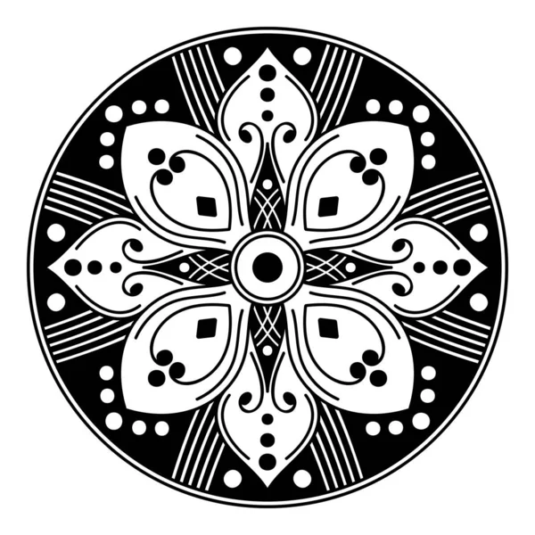 Mandala Vectoriel Abstrait Pour Colorier — Image vectorielle