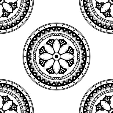 Renklendirme sayfası için soyut Vektör Mandala