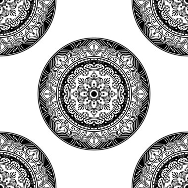 Renklendirme sayfası için soyut Vektör Mandala