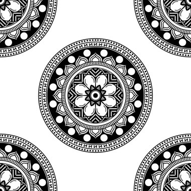 Renklendirme sayfası için soyut Vektör Mandala