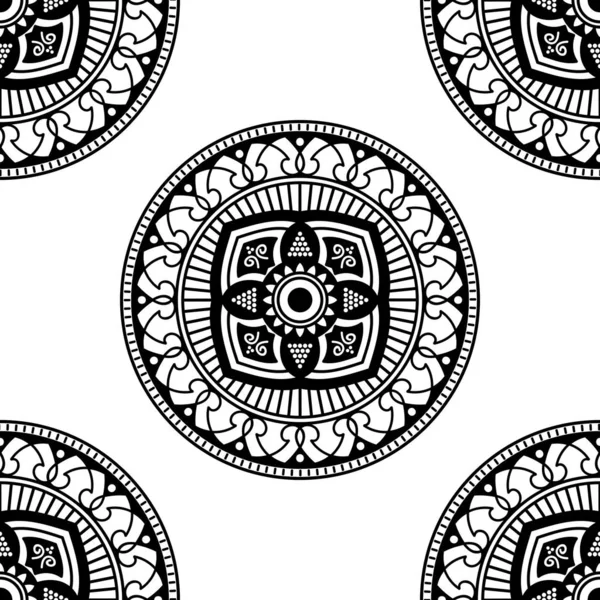 Abstract Vector Mandala Coloring Page — 스톡 벡터