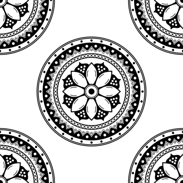 Abstrato Vector Mandala Para Colorir Página — Vetor de Stock
