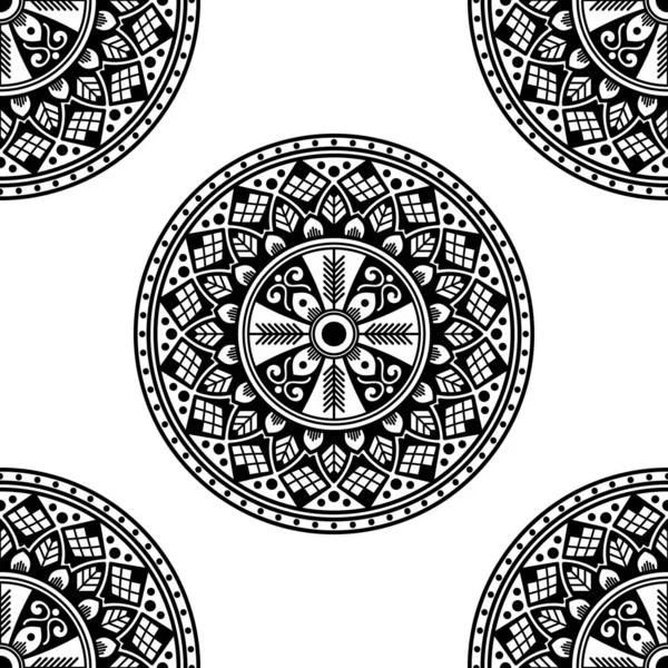 Abstract Vector Mandala Coloring Page — 스톡 벡터