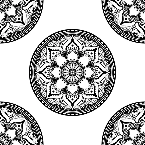 Mandala Vectorial Abstracto Para Colorear Página — Vector de stock