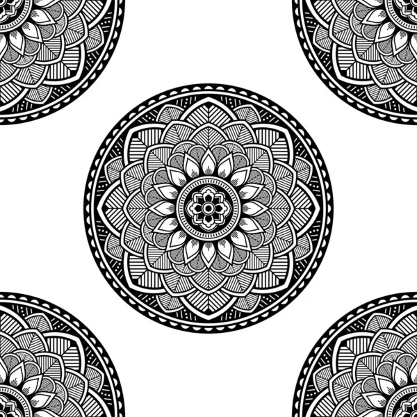 Mandala Vectorial Abstracto Para Colorear Página — Vector de stock