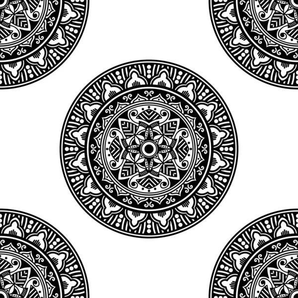 Absztrakt Vektor Mandala Színező Oldal — Stock Vector