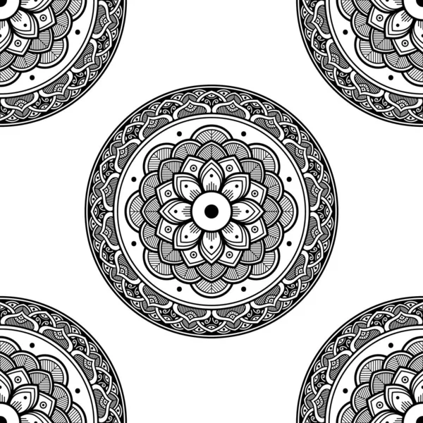 Mandala Vectorial Abstracto Para Colorear Página — Vector de stock