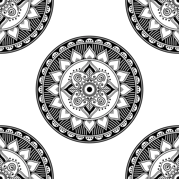 Mandala Vectorial Abstracto Para Colorear Página — Vector de stock