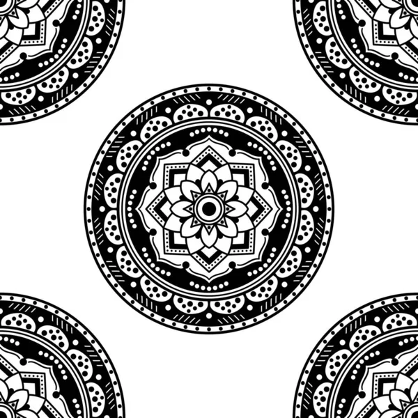 Abstract Vector Mandala Coloring Page — 스톡 벡터