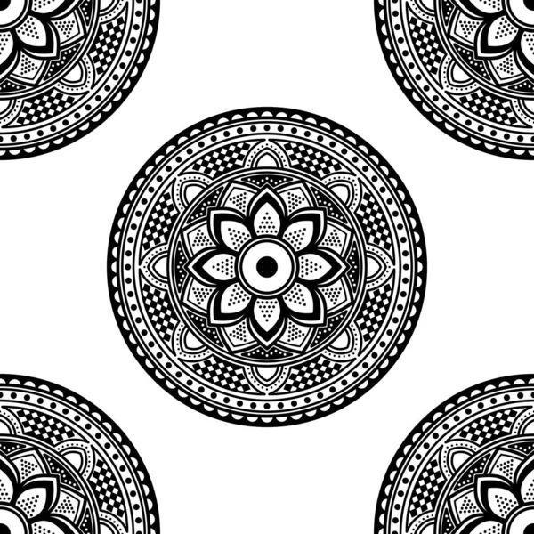 Abstract Vector Mandala Coloring Page — 스톡 벡터