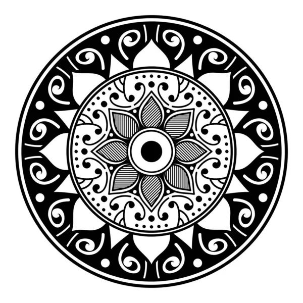 Abstract Vector Mandala Coloring Page — Stock Vector