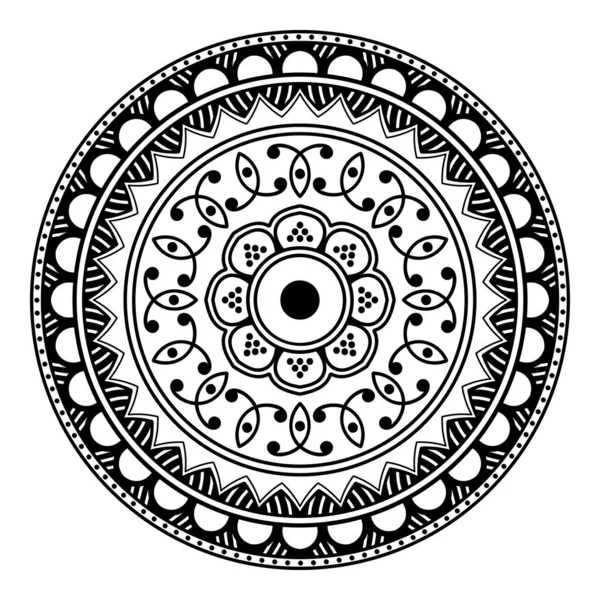 Abstract Vector Mandala Coloring Page — 스톡 벡터