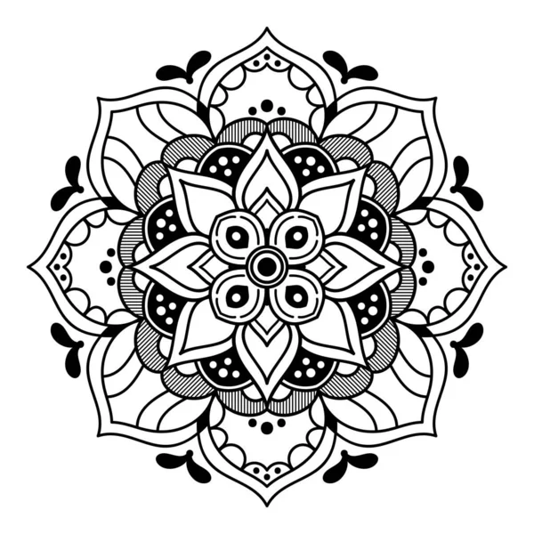 Abstract Vector Mandala Coloring Page — 스톡 벡터