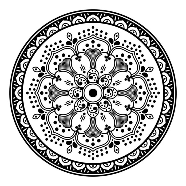 Abstrato Vector Mandala Para Colorir Página — Vetor de Stock