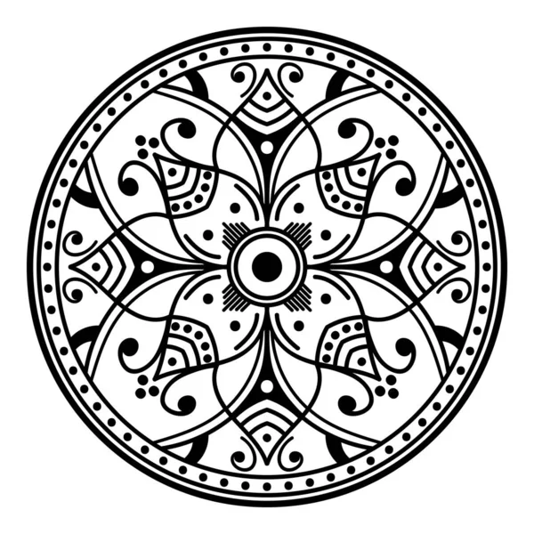 Mandala Vectoriel Abstrait Pour Colorier — Image vectorielle