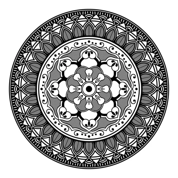 Abstract Vector Mandala Coloring Page — Stock Vector