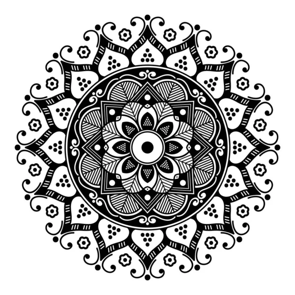 Absztrakt Vektor Mandala Színező Oldal — Stock Vector