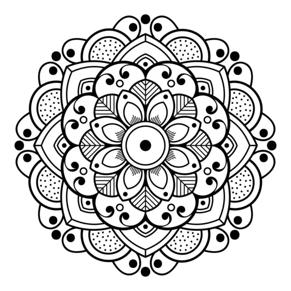 Mandala Vectorial Abstracto Para Colorear Página — Vector de stock