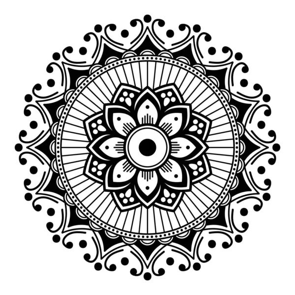 Abstract Vector Mandala Coloring Page — Stock Vector