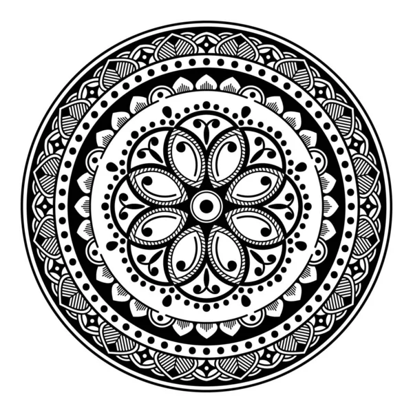 Abstrato Vector Mandala Para Colorir Página — Vetor de Stock